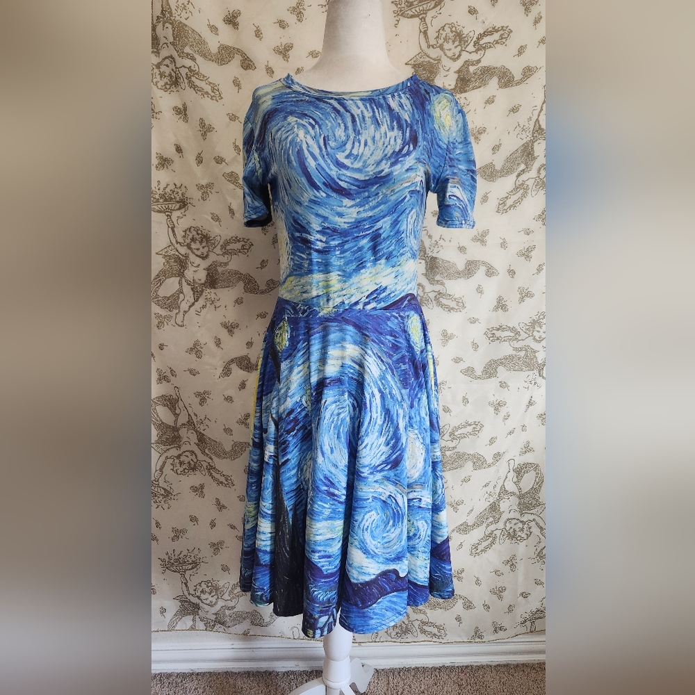Starry night Vincent Van Gogh dress Sz M